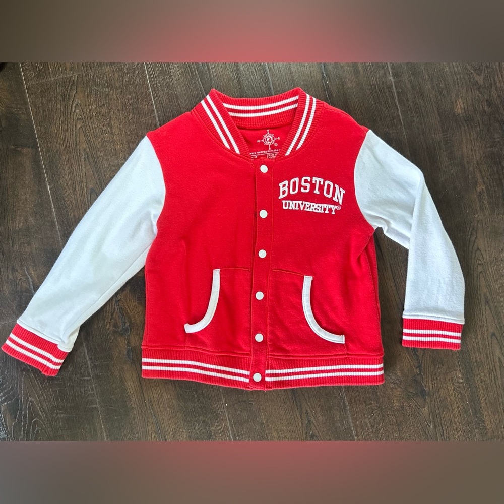 Boston University Varsity button up jacket 2T